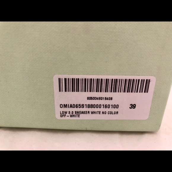 OFF WHITE Low 3.0 sz 39 sneakers c/o Virgil Abloh - Picture 3 of 3